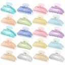 Knitgrip 20 Pcs Large Acrylic Hair Claw Clips Bulk for Women Cute Non-slip Hold Clamps Bulk for Thick or Thin Hair French Barrettes Accessories(Sparkle 10 Colors)