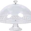 Acrylic Cake Cover Set with Tray and Base, round Food Protector Dome, 6-inch Dessert Display Lid for Bakery, Snack, and Pastry Serving