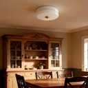 12.6inch Modern LED Milk Glass Flush Mount Ceiling Light Fixture