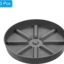 PATIKIL Plant Pot Saucers 7.5 Inch, 3 Pack Plastic Round Plant Pot Thicker Flower Drip Tray for Indoor Outdoor, Gray
