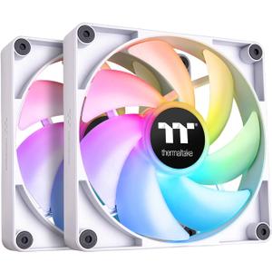 Thermaltake CT120 ARGB Sync PC Cooling Fan White (2-Fan Pack), 5V Motherboard Sync, 16.8 Million Colors 9 Addressable LEDs, 120 mm Hydraulic Bearing Case/Radiator Fan, CL-F153-PL12SW-A Thermaltake CT120 ARGB Sync PC Cooling Fan White (2-Fan Pack), 5V Motherboard Sync, 16.8 Million Colors 9 Addressable LEDs, 120 mm Hydraulic Bearing Case/Radiator Fan, CL-F153-PL12SW-A