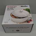 Mueller Cast Iron Dutch Oven Pot with Lid, 6 Quart Enameled, Dual Handles, Stainless Steel Knob, Stew & Induction Pot - For Braising, Roasting, Baking, Cast Iron Bread Pan with Lid, White