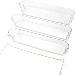 29325760655 Refrigerator Door Shelves Compatible With Dometic Americana II RV Refrigerators, Refrigerator Door Clear Shelf Combo Kit, 4-Piece Kit