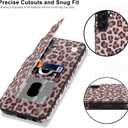 LETO for Samsung Galaxy A15 5G Wallet Case - Flip Folio Leather Kickstand - Credit Card Holder - Fashionable Flower Designs - Protective Phone Cover for Women and Girls - 6.5" - Pink Leopard