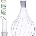 13 ounce/380 ml Olive Oil and Vinegar Dispenser Glass Cruet Decanter for Kitchen,Lab glassware seal handicraft Keeps Oil Fresh Longer,Soap Dispenser Bottle No Funnel Needed