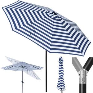 Tempera Patio Market Outdoor Table Umbrella with Push Button Tilt and Crank, Large Sun Umbrella with Sturdy Pole & Fade Resistant Canopy, Easy to Set