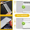 Window Air Conditioner Side Panels with Frame,Adjustable Extra Wide Air Conditioner Side Panels Fits Most 14,000-22,000 BTU Window AC Units,Window AC Side Panel Curtain Kit,2 Pack