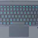 Keyboard for Surface Go 4 2023 / Surface Go 3 2021 / Surface Go 2 2020 / Surface Go 2018, 7-Color Backlight, Magnetic Detachable, Bluetooth Wireless Keyboar with Trackpad, Black Grey (gray)