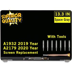 Screen Replacement for MacBook Air Retina A1932 2019 Year / A2179 2020 Year EMC 3302 EMC 3184 MVFH2 MVFJ2 MWTJ2 MWH22 LCD Display Full Assembly Complete Top Assembly 13.3" 2560x1600 (Space Gray)