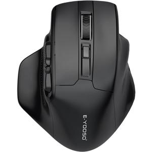 E-YOOSO Large Wireless Mouse for Big Hands, X-31 Cordless Ergo Computer Mouse, 6 Buttons, 5-Level 4800 DPI, 18 Months Battery Life, for Laptop, PC, Chromebook (Bluetooth, 6)
