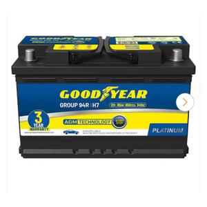 94R-H7-AGM BCI Group Size 94R 12-Volt 80 AH, 140RC, 850 CCA Rechargeable AGM Maintenance Free Automotive Battery