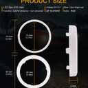 Qasim Angel Eyes Halo Rings Cotton Lights 12V 80MM RGB LED Universal for Car Scooter Motorcycle DRL with Turn Signal Function APP Bluetooth Control Multi-Color 2-Pack