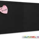 Feltor Large Bulletin Board, 47"x29" Felt Board with 20 Push Pins (Random Color) is a Home School Office Decorative Pin Board - Black