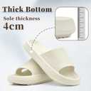 rosyclo Orthopedic Sandals for Women and Men, Arch Support Cloud Recovery Slides Orthotic Pain Relief Pillow Soft Lightweight Cozy Thick Sole Slip On Plantar Fasciitis Slippers (Beige)