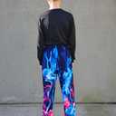 UNICOMIDEA 6-16T Boys Pants Girls Funny Joggers Sports Sweatpants with Drawstring (Blue)