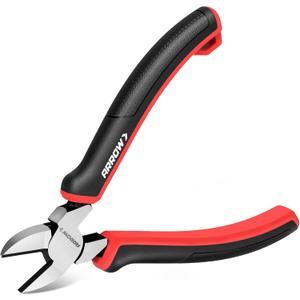 ARROW High Leverage Diagonal Pliers, 6 Inch Wire Cutters with Comfortable TPR Handle, High Carbon Steel Side Cutters for Cutting Wire