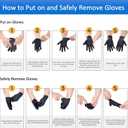 Schneider Nitrile Exam Gloves, 4 Mil Black Gloves Disposable Latex Free Powder Free, Food Safe for Cooking, Food Prep, Clean (Medium)