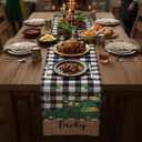 3 Pcs Farmhouse Holiday Table Runner Set Heart Valentines Day Shamrocks St. Patrick's Day Easter Egg Table Runner for Home Dining Room Kitchen Decor, 13x72 Inch(Buffalo Plaid)