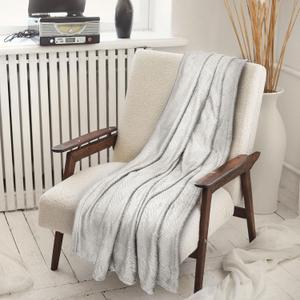 Premium Flannel Throw Blanket for Couch. Fleece Blanket for Bed. Plush Blanket. Super Soft, Fluffy, Fuzzy, Cozy Throw Blankets for Bed. Machine Washable Collection White Throw Blanket