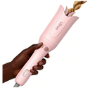 Ufree Automatic Rotating Curling Iron, 1 Inch Ceramic Curling Wand, 1-Click Hair Curler with 3 Heat & Timers, Anti-Scald Design, 1M Ionic Care, Dual Voltage for Travel Beach Waves, Pink