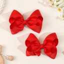 CLLOT 4.5" Hair Bows Alligator Clips Grosgrain Ribbon Girls Bows Hair Accessories for Girls Toddlers Kids and Teens