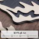 Framed Wood 3D Mountain Textured Wall Art for Living Room, Set of 3 Farmhouse Modern Wood Artwork for Walls, Large Mountain Forest Landscape Wall Art Decor for Home Office Bedroom Hallway, 20x30 Inch, 20" W x 30" H x 3Pcs