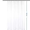 Barossa Design Waterproof Fabric Stall Shower Curtain Liner Microfiber 54" W x 72" H - Hotel Quality, Machine Washable, White Shower Liner for Bath Tub, 54x72