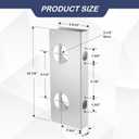 Lock and Door Reinforcer Plate, Reinforce and Repair Doors, Add Extra Security to Your Home, Latch/Deadbolt Cover Plate 2-3/4 in Backset, 1-3/8 in Thickness, Stainless Steel Door Guard