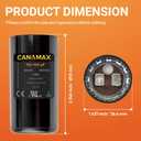 124-149 uf 124/149 MFD 165V 20% CD60 50/60 Hz AC Electric Motor Round Run Start Capacitor by Canamax - Compatible with AC Motor Run or Fan Start and Cool or Heat Pump Air Conditioner