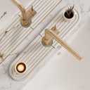 Sink Stone Faucet Mat 23.6 X 3.9 inch Absorbent Faucet Mat Diatomite Sink Drying Stone for Kitchen Bathrooms ( White )