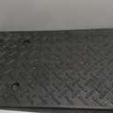 Rubber Threshold Ramp 5.91 Inch Rise, Wheelchair Rubber Door Ramp with Non-Slip Surface, Home Step Ramp with Channel for Wheelchairs/Cars/Scooters(1PCS, 2200LBs Loading)