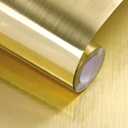 Gold Metallic Contact Paper Peel and Stick Countertop Contact Paper Self-Adhesive Waterproof DIY Decor Wallpaper for Shelf Liner Fridge and Cabinets A Set of 23.6"x240"