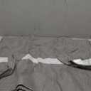 RYB HOME 100% Blackout Linen Door Window Curtains for French Door, Tricia Room Darkening Adhesive Privacy Assured Thermal Insulated Blinds for Kitchen Glass Window, W 26 x L 69, 1 Panel, Grey