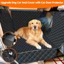 Dog Car Seat Cover for Back Seat Extender for Dogs,Hard Bottom Car Seat Cover for Dogs with Car Door Protectors, Waterproof and Scratch-Resistant Seat Covers for Cars SUV&Truck