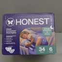 The Honest Company Comfort Dry Overnight Diapers, Up to 12 Hours Protection, Hypoallergenic, FragranceFree, Cozy Cloud + Star Signs, Club Box Size 6 (35+ lbs), 34 Count