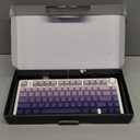 AULA F75 Pro Wireless Mechanical Keyboard,75% Hot Swappable Custom Keyboard,RGB Backlit,Pre-lubed Linear Switches,Side Printed PBT Keycaps Mechanical Gaming Keyboards,Gradient Purple