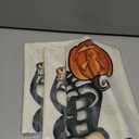 3 x Halloween Trick or Treat Garden Flag Ghost Dog 12x18 Inch Small Double Sided Burlap Welcome Yard Dachshund Skeleton Outside Decorations DF342