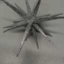 6 Inch Set of 8 Glitter Large Star Hanging Ornaments Christmas Tree Decorations Plastic Festive Embellishments Pendant, Shiny Holiday Decor (Silver)