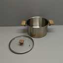 CAROTE Stainless Steel Stock Pot - 5 Quart Heavy Duty Induction Cooking Pot with Visible Lid for Pasta, Soup, Spaghetti, Bottom Big Stockpot, Deep Cookware for Canning, Boiling, Simmer