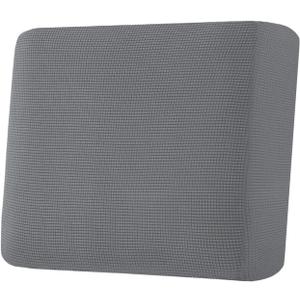 H.VERSAILTEX Super Stretch Individual Seat Cushion Covers Sofa Covers Couch Cushion Covers Slipcover Sets Thick Jacquard Textured Twill Fabric (1 Piece Chair Cushion Cover, Grey) (1 Cushion Chair)