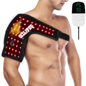 2025 Red Light Therapy for Shoulder Wrap Infrared Heating Pad for Muscle Relaxation and Everyday Comfort with 86LEDs and Magic Stretch Tape