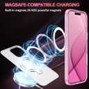 2 x Hekodonk for iPhone 16 Pro Max Case,Compatible with MagSafe,Glow in The Dark Full Body Rugged Protection Slim Shockproof Glossy Stylish Women Girls Case for iPhone 16 Pro Max 6.9 inch,Hot Pink