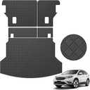 Cargo Mat & Backrest Mat Fit for 2012-2016 Honda CRV - All Weather Protection PU Leather Cargo Liner Back Seat Cover Protector CR-V Accessories