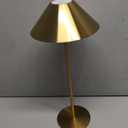 Bojim Gold Cordless Table Lamp, Rechargeable Touch Lamps with 3 Color Dimming, Wireless Battery Operated Lamp for Bedroom/Living Room (14 Inch - Regular)