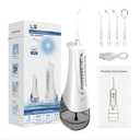 Portable Water Flosser Cordless - 4 Cleaning Modes & 50-Day Long Battery Life, IPX7 Waterproof Compact Design, Type-C Charge Oral Irrigator for Travel/Home/Office, Ideal for Sensitive Gums & Braces (White)
