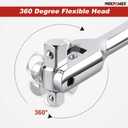 MAXPOWER 1/2"& 3/8" Drive Extendable Breaker Bar, Flex Handle 13.4"-17.5"