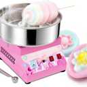 Commercial Cotton Candy Machine 1000W - 15" Stainless Steel Bowl, Electric Candy Floss Maker with Double Switch, Sugar Scoop, Ideal for Carnival, Party & Business Use