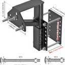 Heavy Duty Spare Tire Carrier Mount Bracket for Utility Trailer, RV, Camper & Boat Fits 4/5/6 Lug Wheels with 4", 4.25", 4.5", 4.75", 5", 5.5" & 6" Bolt Patterns, Holds up to 160 lbs
