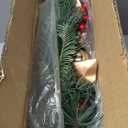 24 Inch Lighted Christmas Wreath Xmas Ball Wreath with Timer Glitter Christmas Ball Ornaments Red Berries Pine Needles and Red Bow for Outdoor Home Wall Window Holiday Decor