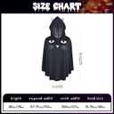 Black cat costume for girls, Cute Halloween Poncho for Women Adult, Hooded Cloak for Cosplay Dress Party Gift, Cat Ears and Removable Tail, One Size, Classic Style (XXL)